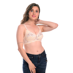 Sujetador elástico de nailon, sujetador de red suave, sujetador de copa completa, sujetador de cobertura completa para mujer, sujetador con tirantes ajustables, venta al por mayor, sujetador sin relleno - Product Image 1