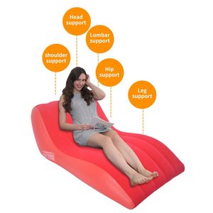 Outdoor <b>Inflatable</b> Flocking <b>Sofa</b> Tent Camping Use Household Mattress Lazy People Cross-border Portable Storage Eco-Friendly PVC - Product Image 1