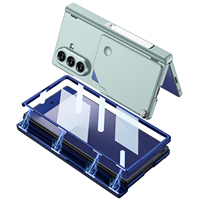 Étui de luxe pliable GKK pour PC, compatible Z Fold 7, avec support magnétique rotatif pour cartes, antichoc, étanche et protection d'écran