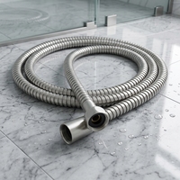 Tuyau de douche flexible anti-torsion en acier inoxydable SUS304, double verrouillage, finition bronze brossé, 1/2 pouce, pour salle de bain