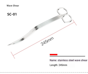 Kit di strumenti per piante acquatiche 304 in acciaio inossidabile serie SUNSUN SC-forbici ondulate e dritte, raschietto per alghe a curva di nichel per acquari - Product Image 4