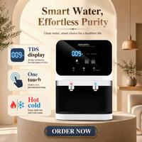 Purificateur d'eau intelligent électrique RO UF à hydrogène avec écran LCD publicitaire 13,3 pouces, sur pied, eau glacée et chaude, minérale, micro-nano, 12L, en acier inoxydable 304, station UV LED