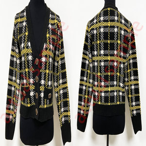 Maglione Vintage da Donna, <span class=keywords><strong>Cardigan</strong></span> Corto <span class=keywords><strong>con</strong></span> Bottoni di Perle, Abbigliamento a Righe a Maniche Lunghe Lavorato a Maglia Personalizzato - Product Image 6