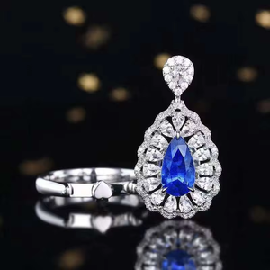 เครื่องประดับอัญมณีชั้นดี SGARIT พลอยสีน้ำเงินธรรมชาติจากศรีลังกา 1.52 กะรัต สำหรับผู้หญิง แหวนทองคำแท้ 18K พลอยไพลินธรรมชาติสีน้ำเงินเข้มสำหรับผู้ชาย - Product Image 3
