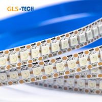 WS2812B Strip LED yang Dapat Diatur Alamatnya 144LEDs/m - 5V SMD5050 Lampu Piksel RGB, Warna Impian Kepadatan Tinggi untuk Lampu Latar TV Gaming DIY (5m)