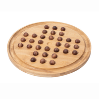 Jeu de solitaire en bois personnalisé pour enfant avec jeu de société à billes