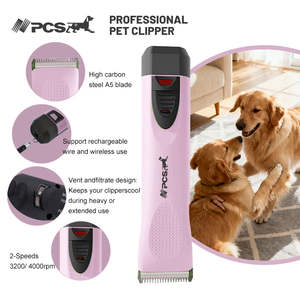 Kit <span class=keywords><strong>de</strong></span> coupe <span class=keywords><strong>de</strong></span> poils pour animaux sans fil rechargeable, lame A5 amovible, tondeuse professionnelle pour chiens, chats, chevaux - Product Image 2