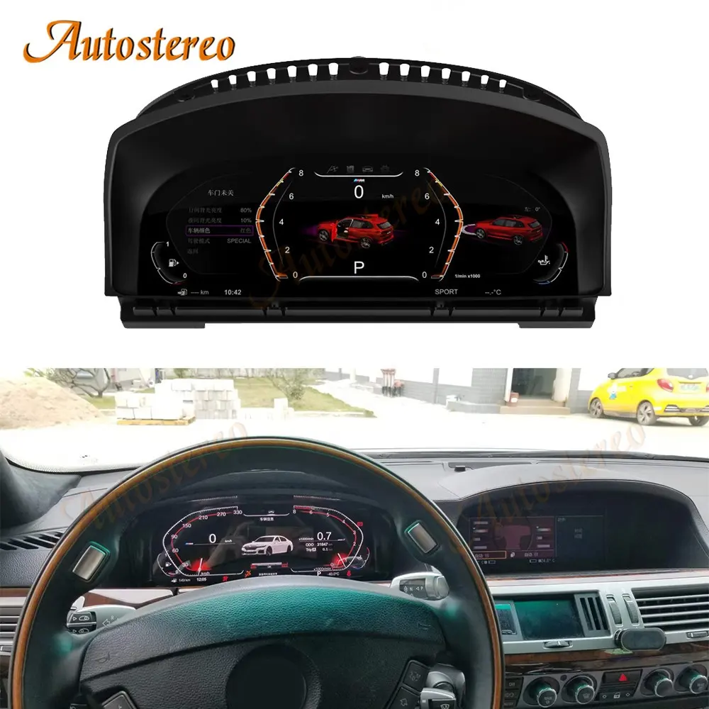 Digital Cluster Virtual Cockpit M Sport per BMW 7 E65 E66 2002-2008 Car Multimedia Player cruscotto Speed LCD Meter Screen 12.3