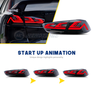 Hcmotionz <span class=keywords><strong>ไฟ</strong></span><span class=keywords><strong>ท้าย</strong></span> LED สำหรับ Mitsubishi <span class=keywords><strong>Lancer</strong></span> 2008-2017 EVO X smok/ Red โคมไฟหลังประกอบ DRL Start-up ใหม่ - Product Image 4
