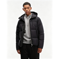Veste d'hiver matelassée unisexe OEM personnalisée en gros pour homme, manteau à capuche imperméable en nylon