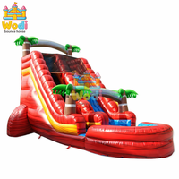 Grand toboggan aquatique professionnel gonflable de qualité commerciale, PVC 0,55 mm, respectueux de l'environnement, garantie de 3 ans, personnalisation disponible, événements