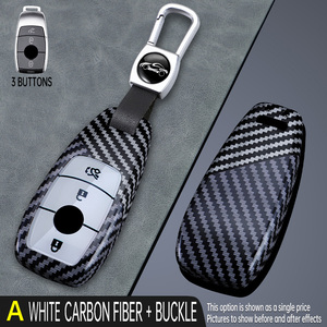 Funda de fibra de carbono para llave de coche, carcasa para Mercedes Benz Clase E C S G, GLC, CLE, CLA, GLS, AMG, W205, W213, W222, C260, E200, E400, E63 - Product Image 1