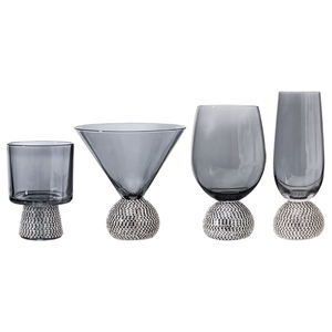 Premium Shaker Cocktail Bar Royal événements lunettes gobelet cristal diamant luxe fumé gris <span class=keywords><strong>Martini</strong></span> Vino rouge vin verres ensemble - Product Image 6