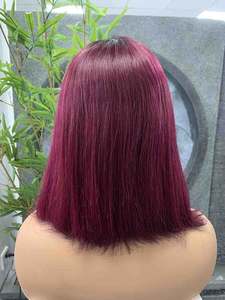 Perruque courte droite style bob en dentelle 4x4 - Product Image 4