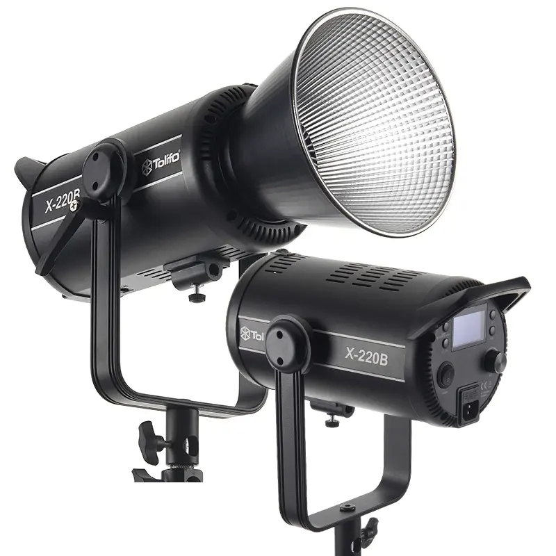 Tolifo 230W X-220B zweifarbige LED-Video leuchte CRI 97 TLCI 98 2700K-6500K COB Fotografie Film beleuchtung mit APP DMX-Steuerung