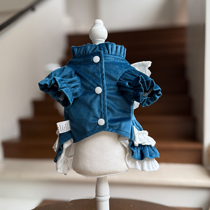 Vestidos Transpirables con Bordado Clásico y Elegante Estilo Princesa para Perros y Gatos Pequeños (<span class=keywords><strong>Papillon</strong></span>, Poodle), de Poliéster Cómodo - Product Image 2
