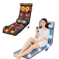 Matelas de massage infrarouge électrique Zhipin avec coussinets d'air, rouleaux, airbag intégral, vibrations, étirement et pression, 24W