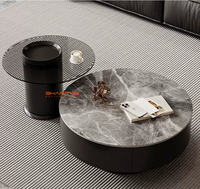 Table basse moderne en marbre et fer forgé, durable, pour salon, salle à manger, hôtel, villa, appartement, café et salon de thé