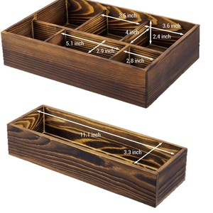 Wooden Two Tier <b>Makeup</b> Organizer With Drawers Storage <b>Box</b> For Bathroom Vanity Desktop Cosmetic Storage - Product Image 5