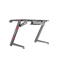 Table d'ordinateur de bureau de jeu Z avec lumière respiratoire Led Rgb de combat, table de traçage esports bureau Pc ergonomique pour la maison ou le bureau