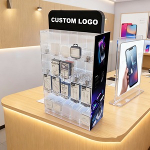 Étui de présentation de <span class=keywords><strong>comptoir</strong></span> avec éclairage LED et câbles USB-C pour chargeurs de téléphone portable, accessoires de téléphone portable, présentoirs à pousser - Product Image 1