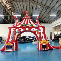 Arche gonflable géante en PVC sur le thème du cirque, pour entrée de fête foraine, décoration extérieure de festival et location
