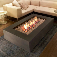 Ensemble de mobilier d'extérieur table de table avec foyer au bio éthanol table de table avec cheminée table de bar d'extérieur en marbre