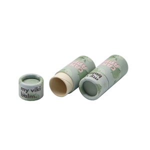 Tube en papier biodégradable personnalisable pour cosmétiques, tube cylindrique pour rouge à lèvres et baume à lèvres, vente en gros - Product Image 3