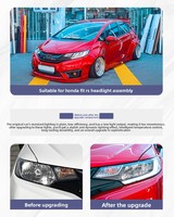 Adapté pour la modification du bloc optique avant Honda Fit GK5 2014-2020 en modèle RS avec feux de jour à LED et guide lumineux LED.