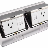 Boîtier de sol escamotable JD15 de haute qualité, étanche et anti-poussière, avec prises multi-standards pour bureaux et centres commerciaux