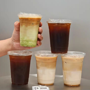 Gelas PET Sekali Pakai Bebas BPA untuk Makanan, Aman, Dinding Tunggal, untuk Kafe, Toko Boba, Minuman Dingin, Layanan Takeout - Product Image 3