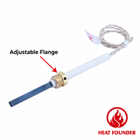 Allumeur à quartz HFPES1202 réglable avec bride G3/8, remplacement parfait pour allumeur en acier inoxydable de 9,9 mm de diamètre extérieur, mise à niveau pour ancienne poêle à granulés