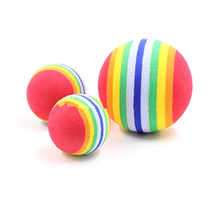 Bola de juguete de peluche suave de espuma EVA para aliviar el estrés de entrenamiento redondo arcoíris multicolor de práctica promocional de alta densidad de 6cm - Product Image 3