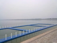 Ponton en plastique HDPE marin pour quai, voie navigable, yacht, pièce de piston, protection UV, étanche, durable, 500x500x400mm, marque Botai