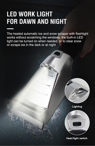 Outil automobile ultime pour l'hiver, <span class=keywords><strong>grattoir</strong></span> à glace <span class=keywords><strong>chauffant</strong></span> USB-C, fait fondre et dégèle la neige rapidement, rechargeable pour une utilisation nomade - Product Image 2