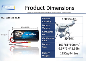 SAHAMP 2S <span class=keywords><strong>10000mAh</strong></span> 7.4V 경량 RC 자동차 모델 배터리 팩 RC Carros/RC 크롤러용 리튬 이온 <span class=keywords><strong>LIPO</strong></span> - Product Image 2