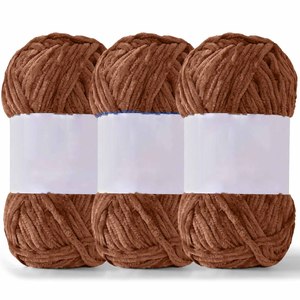Hilo de Chenilla Colorido de 3.5mm, 50G, 60 Metros, Suave y Elegante, 100% Poliéster, para Tejer a Mano - Product Image 1