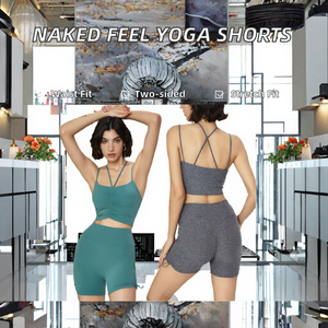 Shorts de Yoga para Mujer Efecto Segunda Piel, Sólidos, de 3 Pulgadas, de Cintura Alta Elástica, de Secado Rápido, Ecológicos, para Entrenamiento y Gimnasio, con Efecto Levanta Glúteos - Product Image 2