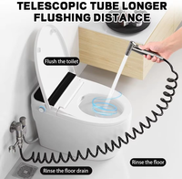 Répartiteur de robinet de toilette HOMEDEC, adaptateur double 2 voies, 1 entrée-2 sorties, vanne à double commande, pulvérisateur de bidet manuel, acier inoxydable, laiton