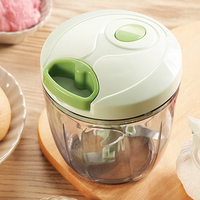 Picador Manual de Ajo y Cebolla con Cuerda, Herramienta Fácil para Picar Verduras, Frutas, Nueces y Hierbas