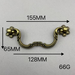 Popular Zinc Alloy French European-style Antique Bronze Single-hole Long Strip Combined Cabinet/wardrobe <b>Door</b> Drawer Handle - Product Image 3