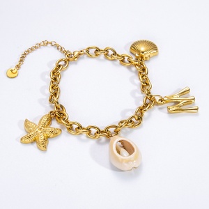Pulsera de Acero Inoxidable con Baño de Oro de 18K, Joyería de Verano para Mujer, Estilo Instagram - Product Image 4