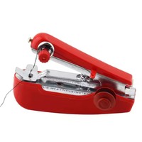 Mini machine à coudre manuelle portable Kit de costume de voyage facile à utiliser avec perruque papillon domestique pour matière plastique