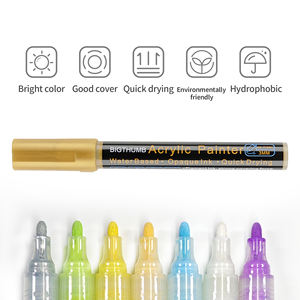 مجموعة أقلام طلاء أكريليك 36 قلم طرف متوسط (3) ألوان متنوعة من القماش والرسم على الصخور والحرف الفنية - Product Image 5