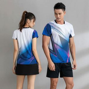 Premium Printed Badminton Uniform Set Short Sleeve Unisex Soft Fabric Breathable Quick Dry Anti-Wrinkle Durable <b>Athletic</b> Sports - Product Image 2