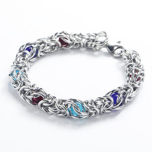 Commerce extérieur <span class=keywords><strong>bijoux</strong></span> explosifs vintage tressé titane <span class=keywords><strong>acier</strong></span> hommes bracelet collier hipster personnalité mode dominatrice a - Product Image 4