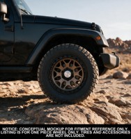 S3-00001 17-22 Jantes de voiture forgées en aluminium, design à disque profond en maille bronze mat personnalisé, norme DOT, pour Jeep Wrangler