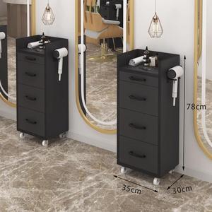Chariot de Salon de Coiffure en Bois Moderne et Simple de Haute Qualité avec 4 Roues pour Mobilier Commercial de Salon – Vente en Gros - Product Image 5