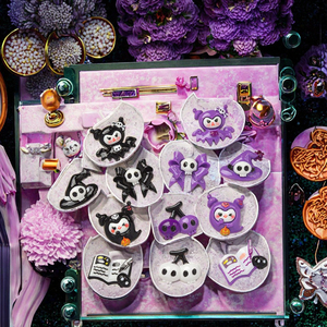 Accessoires décoratifs pour Halloween : breloques en résine DIY (squelette, fantôme, cerise, nœud, momie, lapin) pour coques de téléphone et pinces à cheveux - Product Image 3