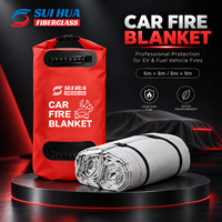 Grande couverture anti-feu pour voiture 550-1100 ° Housse de protection thermorésistante d'urgence pour véhicules électriques